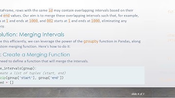 How to Efficiently Combine Rows in a Pandas DataFrame Based on Overlapping Intervals