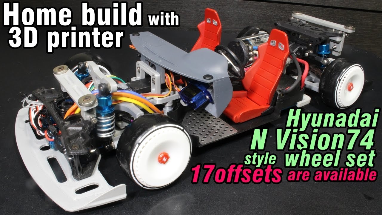 Hyundai N Vision 74 type wheel set(for 1/10 RC car) - YouTube