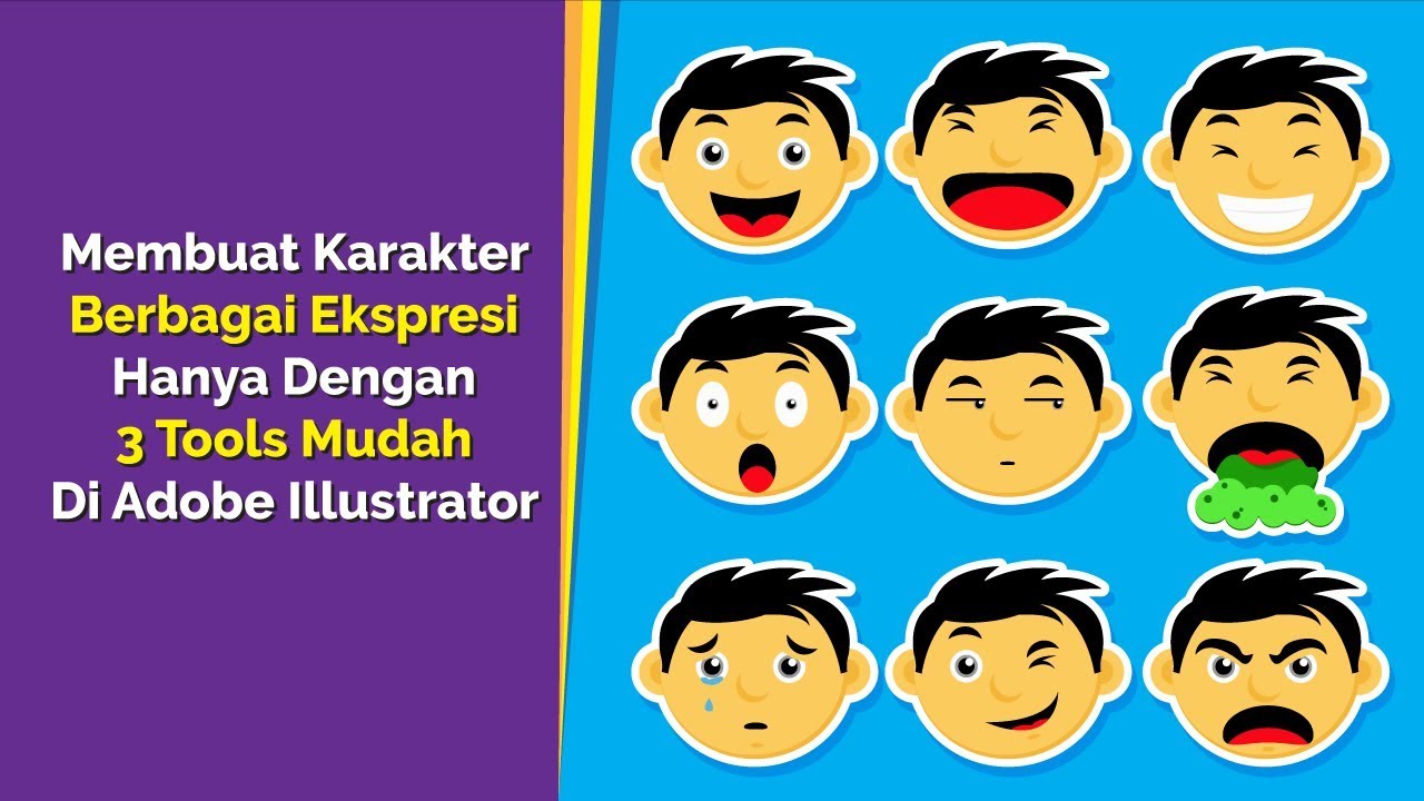 Membuat Karakter Berbagai Ekspresi Hanya Dengan 3 Tools Mudah Di Adobe