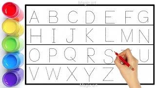 ABC, Alphabet song, ABCD, A to Z, Kids rhymes,  writing along dotted lines for toddler