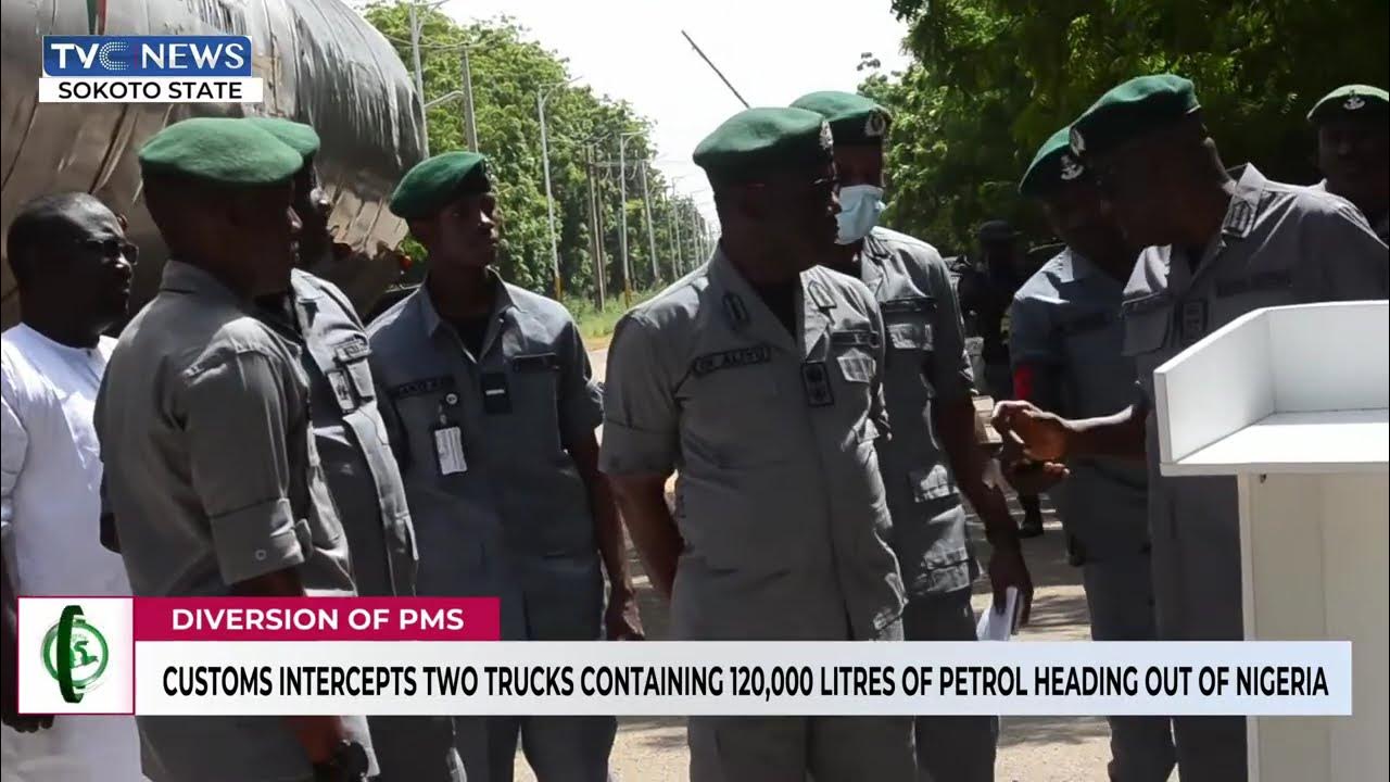 Customs Intercepts Two Trucks Of 120,000 Litres Of Petrol Heading Out Of Nigeria