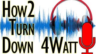 How to turn down 4 Watt on your Mic / Sound (4Wat Tutorial) in any Game screenshot 1