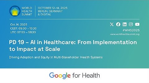 AI in Healthcare: From Implementation to Impact at Scale | PD 19