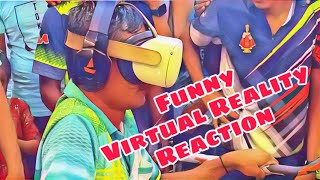 Funny virtual reality reaction 😁| Vr world Velankanni 🔥#funnyvideo #vrgaming #virtualrealitygames