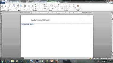 APA Style 6 Header in MS Word 2010