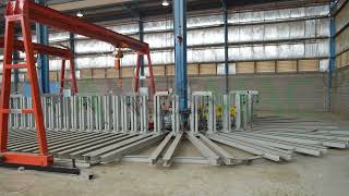 27m long Curved glulam press installation in Saudi arabia--CHANCSMAC Curved Glulam Press Chancsmac