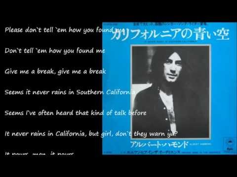 It Never Rains In Southern California (カリフォルニアの青い空) ／ ALBERT HAMMOND