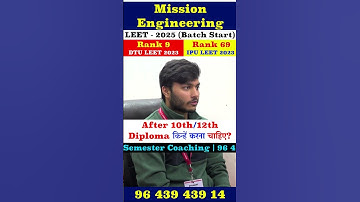 LEET Coaching Centre Near Me | Best LEET Coaching in Delhi | Benefits Of Polytechnic | Polytechnic