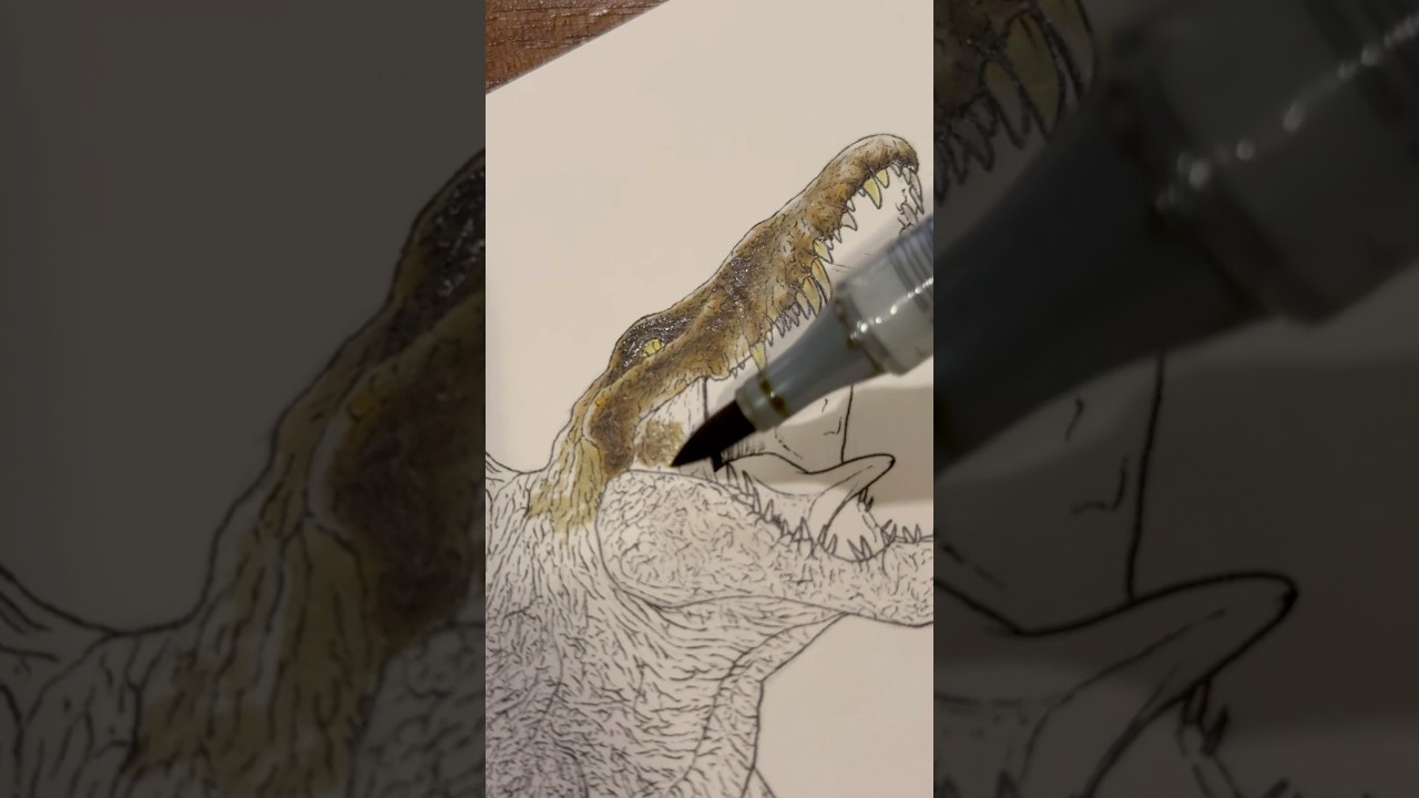 Drawing the Spinosaurus From Jurassic World Rebirth