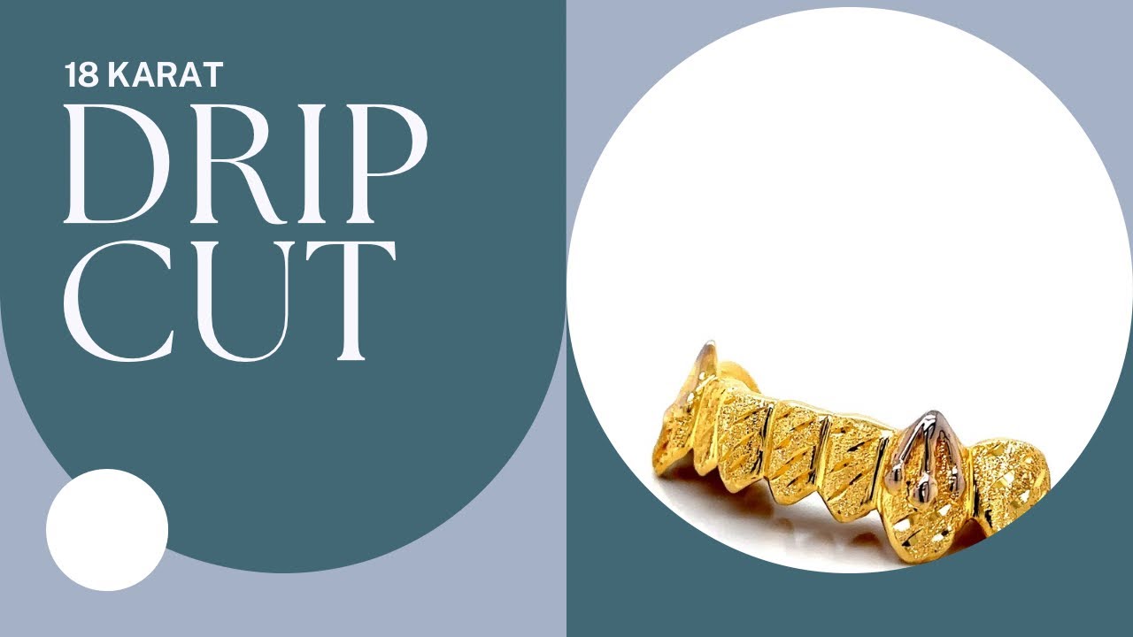 18k Gold Diamond Dust Grillz is Dripping