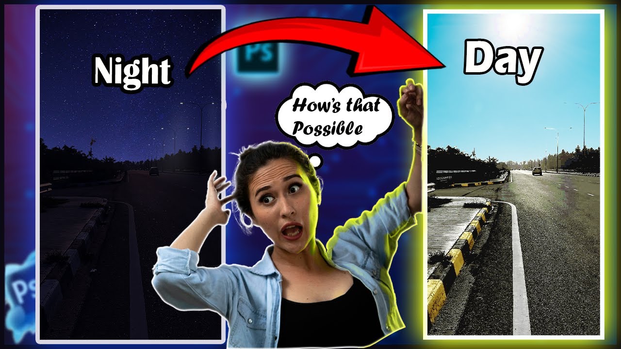 How to convert night into day in Photoshop |Photoshop tutorial |The MurRs