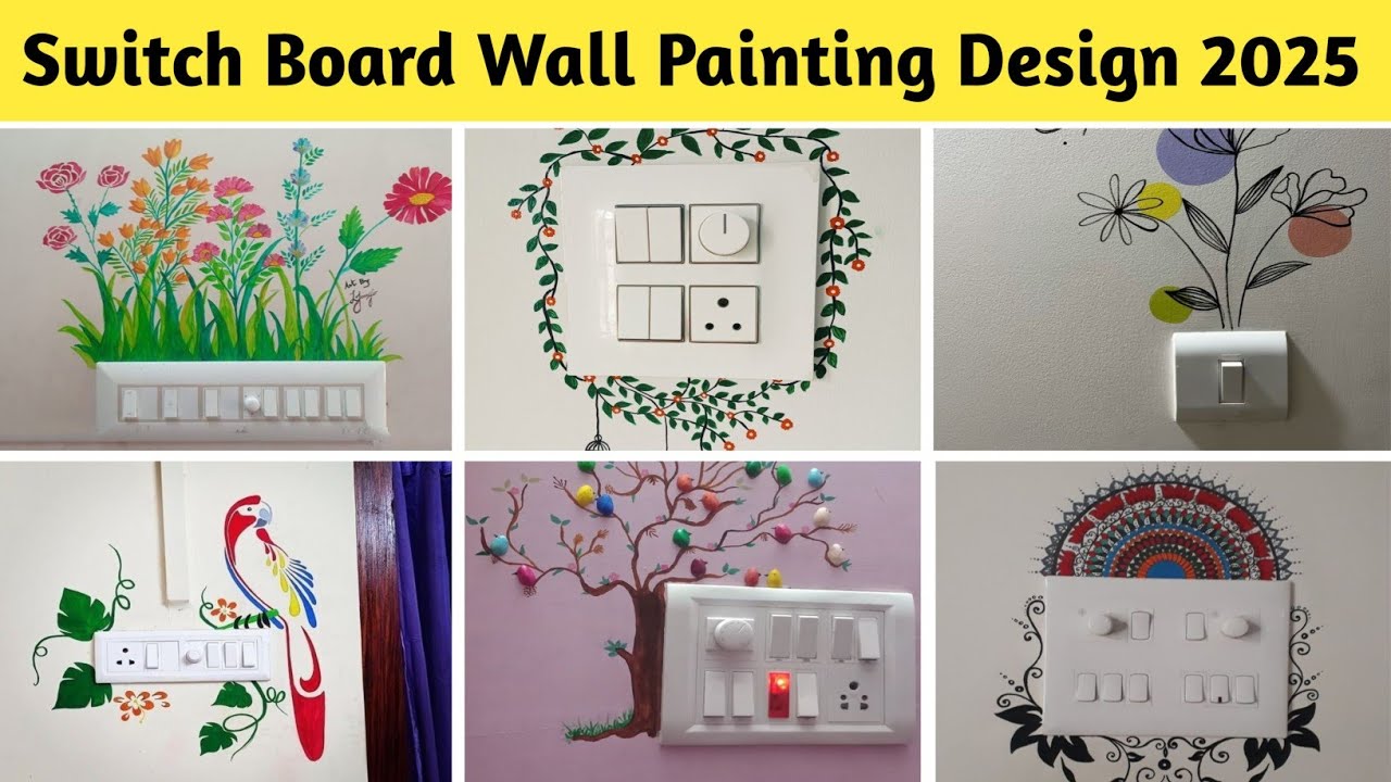 Switchboard Wall Painting Design 2025 | Wall Painting Design Ideas ...