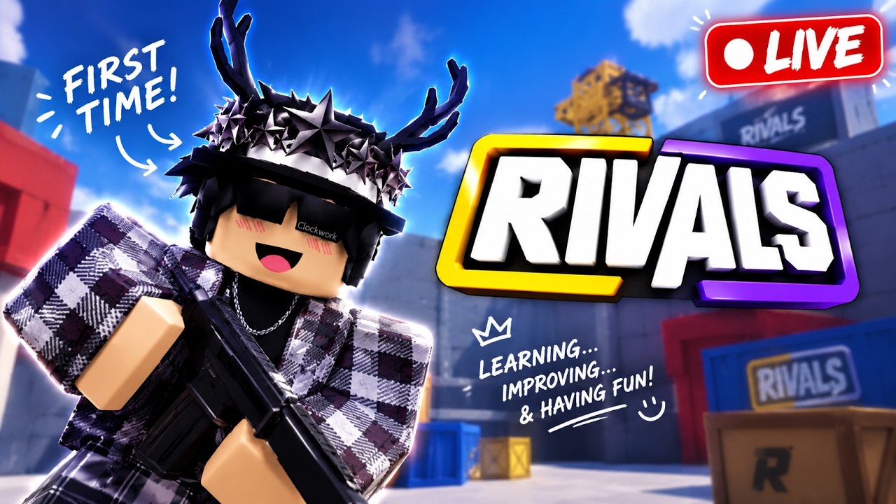 🔴 MY FIRST EVER RIVALS LIVE! 🎯✌️ LEARNING & PLAYING | Roblox RIVALS #1 #rivals #roblox