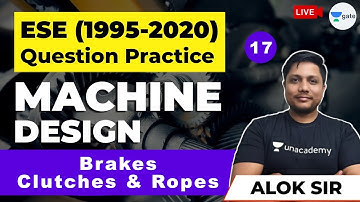 ESE(1995-2020) Question Practice Brakes, Clutches & Ropes | L:17 | Gear Design
