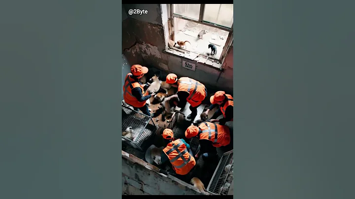 Rescue Saving Abandoned s from a Dilapidated Building