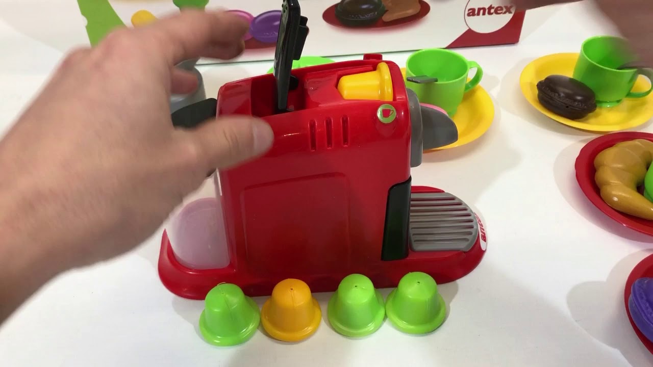 Cafetera tipo nespresso de juguete Antex - YouTube