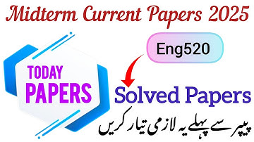 ENG520 Midterm current solved papers 2025/ENG520 midterm today paper/eng520 solved pprs