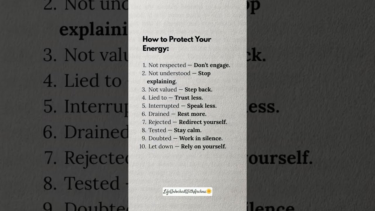  How To Protect Your Energy Lifeunlockedwitharchna Success Motivation Viral