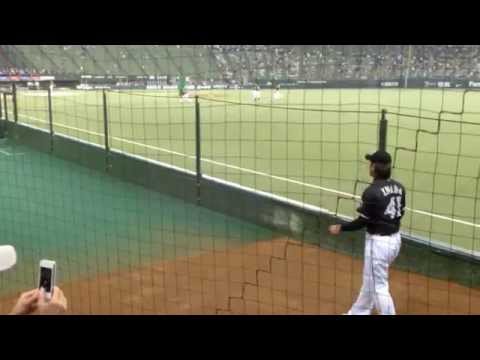 2014/10/2 ★西武ドーム最終戦 北海道日本ハム 稲葉篤紀選手がブルペンに入った！