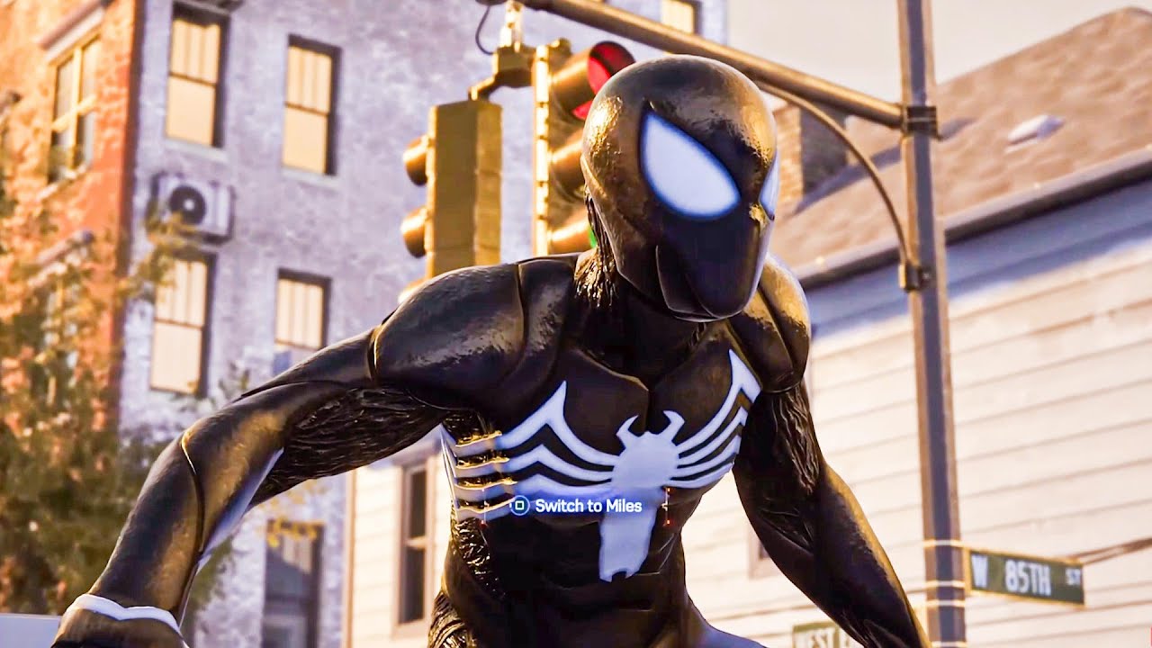 SpiderMan 2 New Black Symbiote Suit Gameplay YouTube
