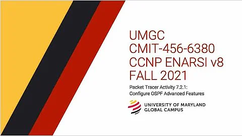UMGC - Fall 2021 CMIT-456 CCNP ENARSI v8 Packet Tracer Tutorial 7.2.1: Configure OSPF Advanced Feat.
