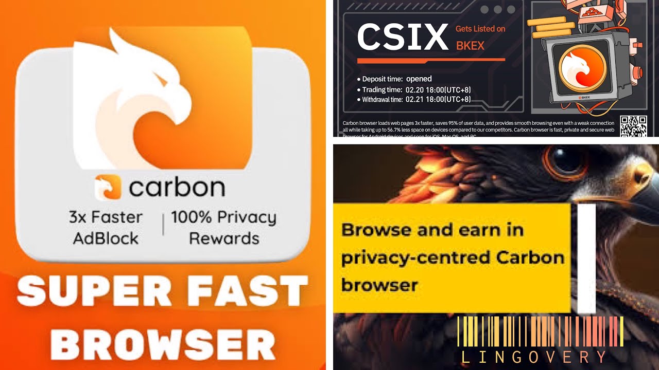 Carbon Browser, 💪 3x faster, 100% privacy, AdBlock, fastest web3, csix,  privacy, Multichain wallet