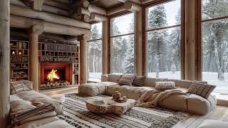 Step Into a Winter Fairytale World Where Snow Falls Gently & the Fireplace Brings Gentle Warmth ❄️🔥