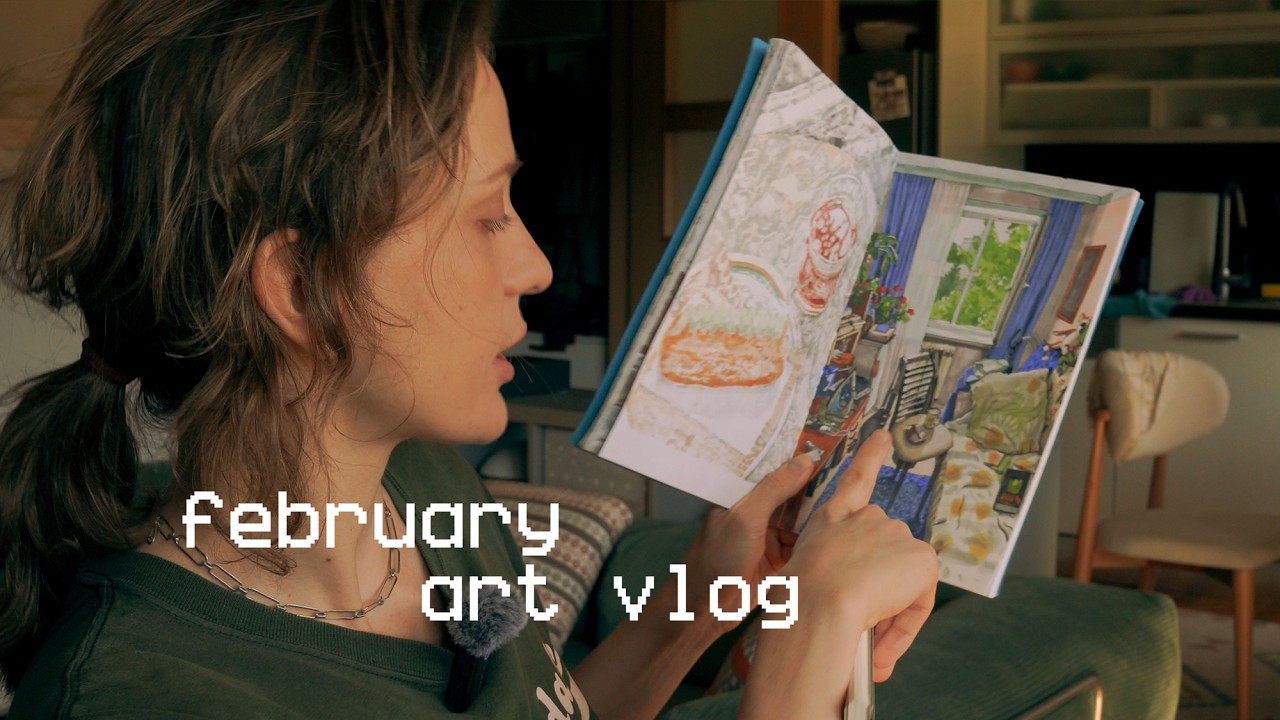 artist vlog: watercolors vs markers, cooking, reading
