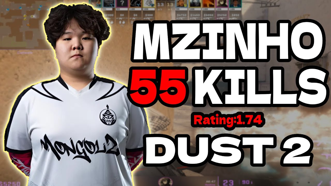 mzinho 55 KILLS | Rating 1.74 | 5-STACK | FACEIT EU (dust2) | Jan 1, 2026