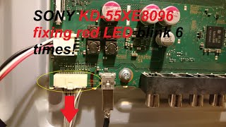 Lösung/Reparatur Sony TV KD 55XE8096 blinkt 6 mal rot!