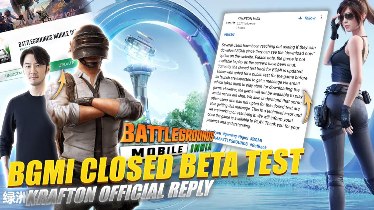 BGMI New Update Closed Beta Test Confim | Krafton Official Reply On BGMI Playstore Download !