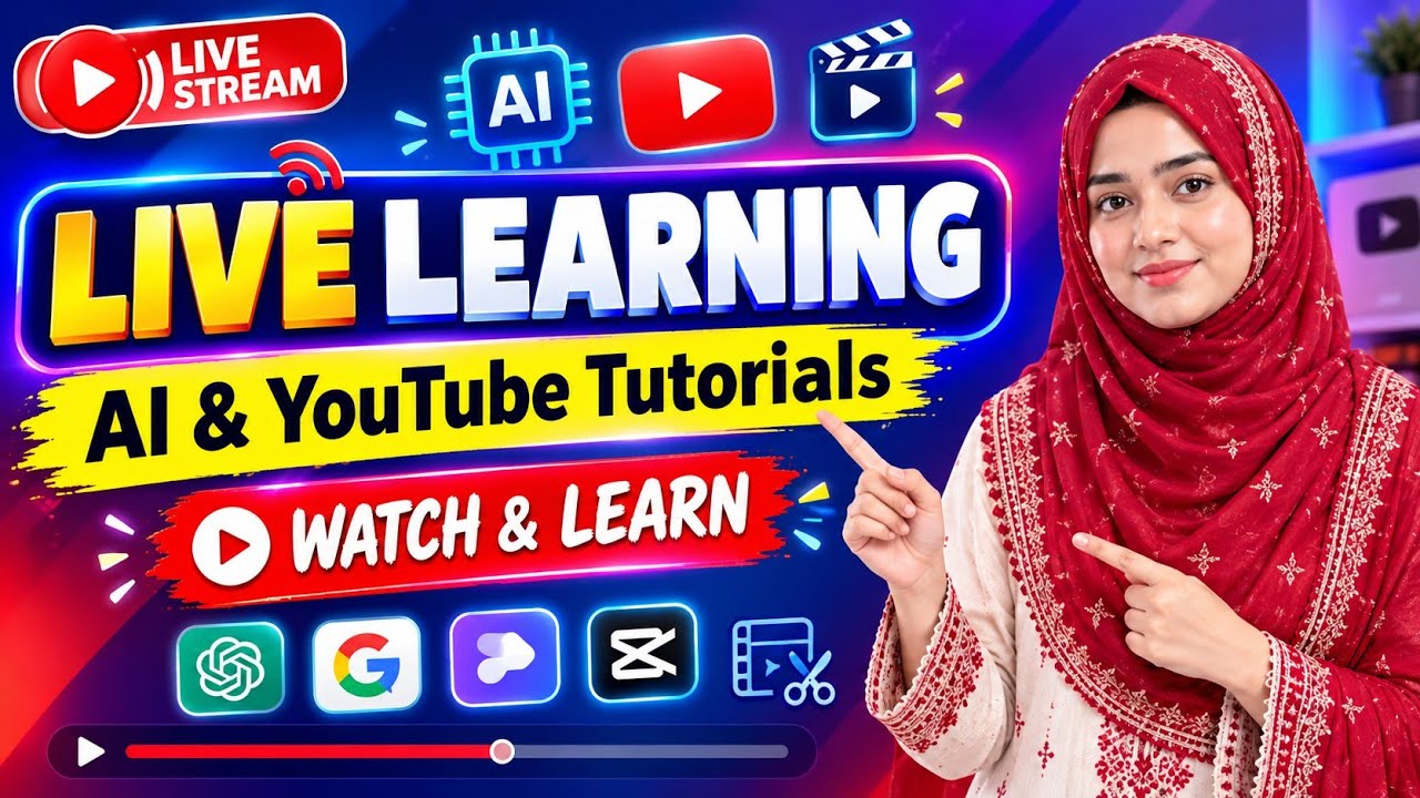 🔴 LIVE Learning | AI Tools, YouTube Tips & Video Making Tutorials ...