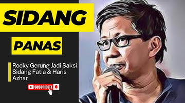 Rocky Gerung Jadi Saksi Sidang Fatia & Haris Azhar