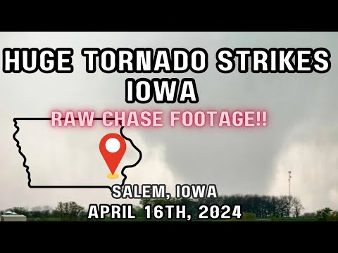 HUGE Tornado Strikes Iowa! RAW Storm Chaser Footage!!