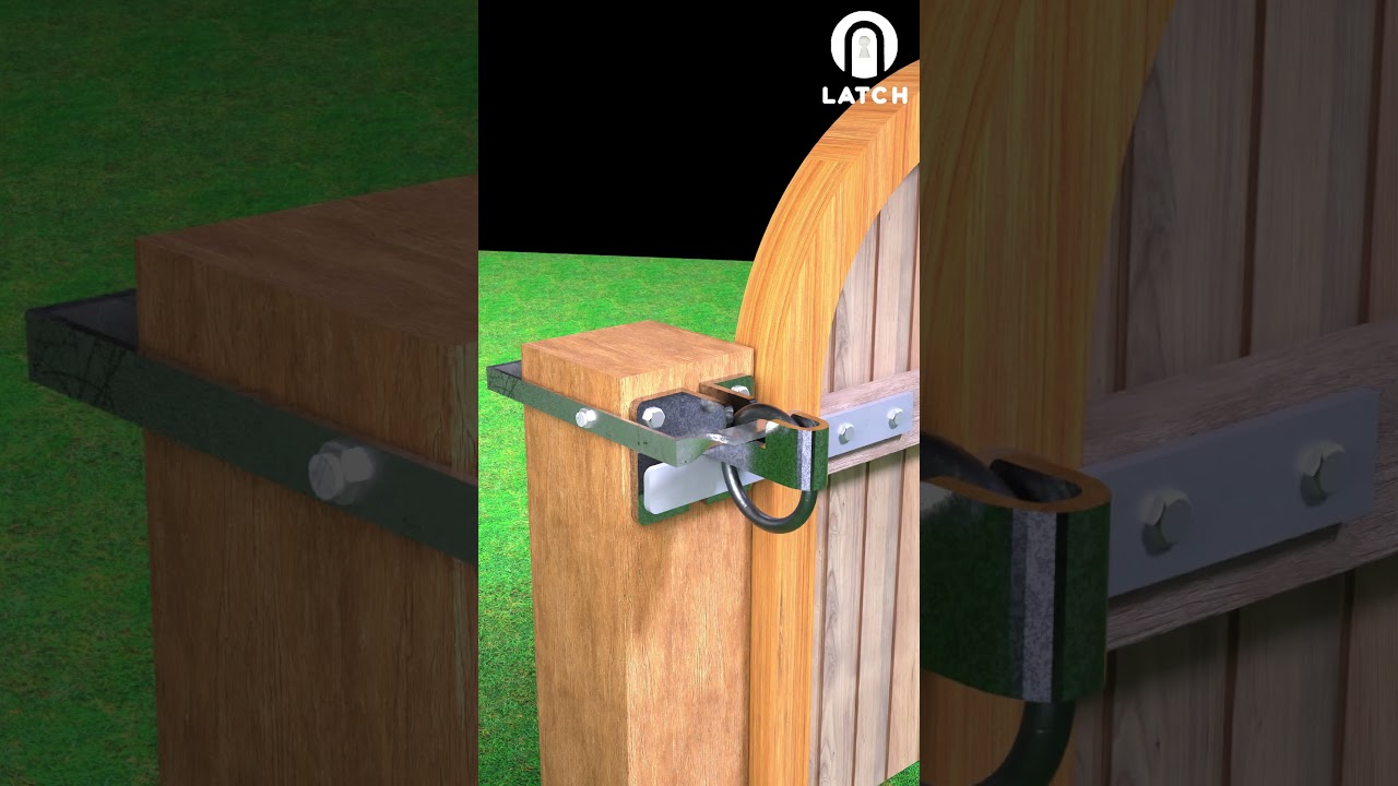 Wooden gate lock / Traditional Garden Gate - Clip 31