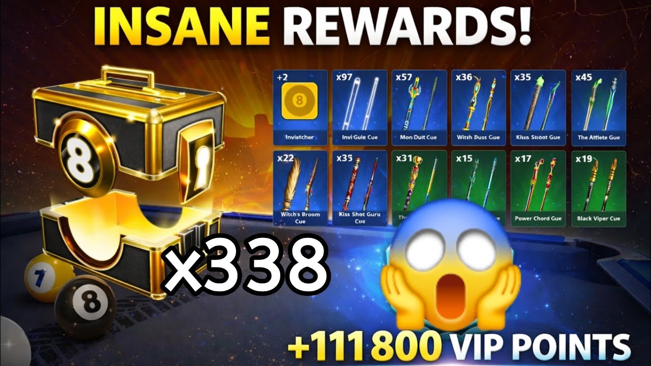 8 Ball Pool 🔥 Expert Box Unboxing | 338 Cue Pieces 😱 | Increase Global Collection Power