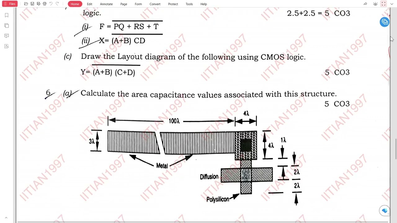 VLSI SYSTEM DESIGN | END SEMESTER EXAMINATION | 2025