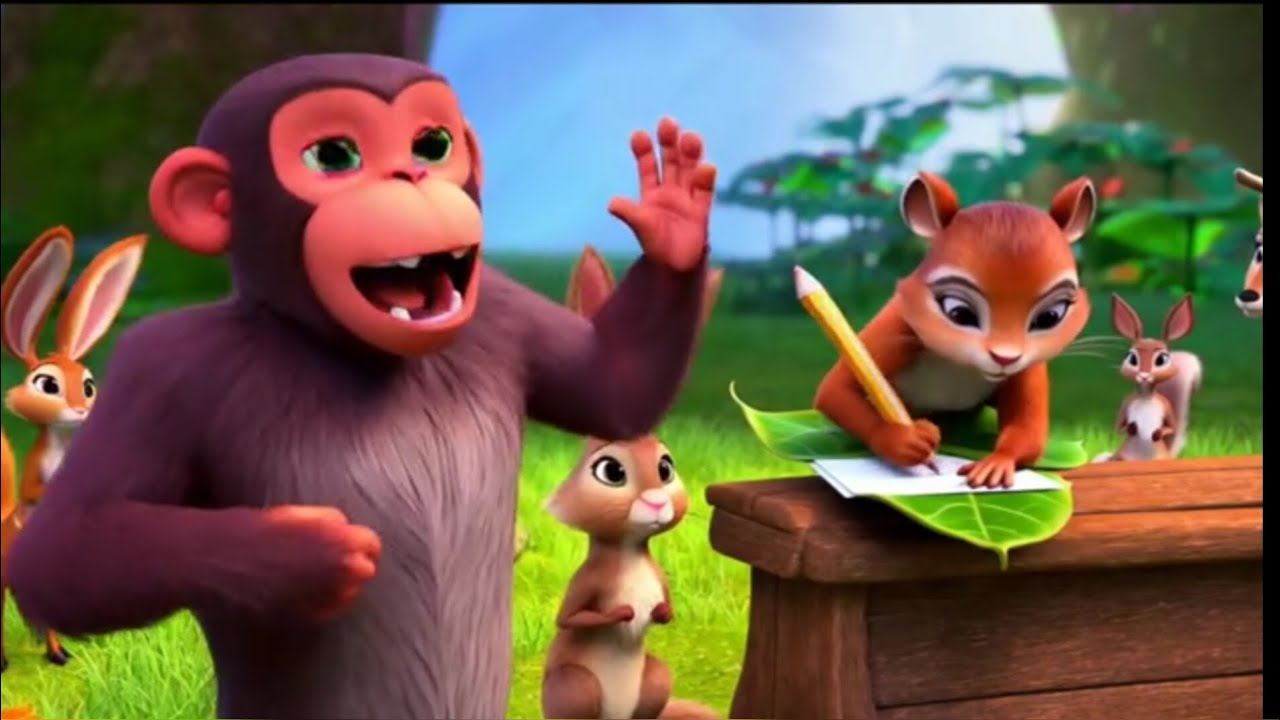 Jungle mein school 🐘🕊️🐒 || #Cartoon @Muskan_sm1 - YouTube