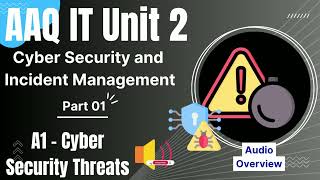 BTEC IT AAQ | Unit 2 Cyber Security and Incident Management | CYBER SECURITY THREATS - P01 - Audio