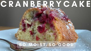 Amazing Simple Super Moist Cranberry Cake recipe
