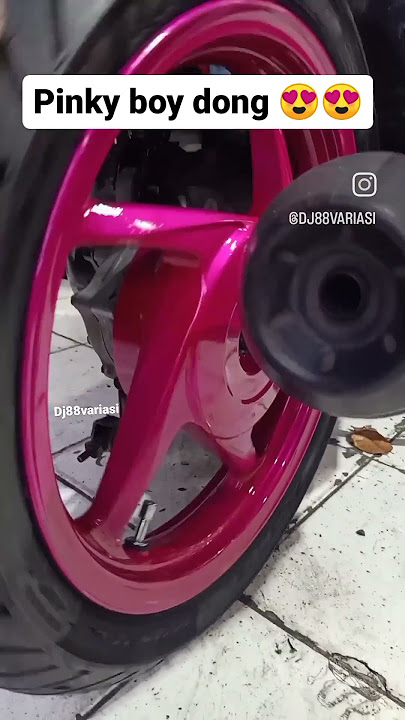 Repaint velg warna pink candy. tema motor pink semua nih boskuu