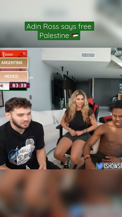 Adin Ross says Free Palestine 🇵🇸 #ishowspeed #foryou #shorts #funny