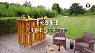 FABRIQUER UN BAR EN PALETTES - DIY