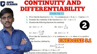 Full Exercise 5.1 class 12 maths ncrt |Q.no 1 to Q.no 10| Continuity and Differentiability|By P.N.Biradar Guide