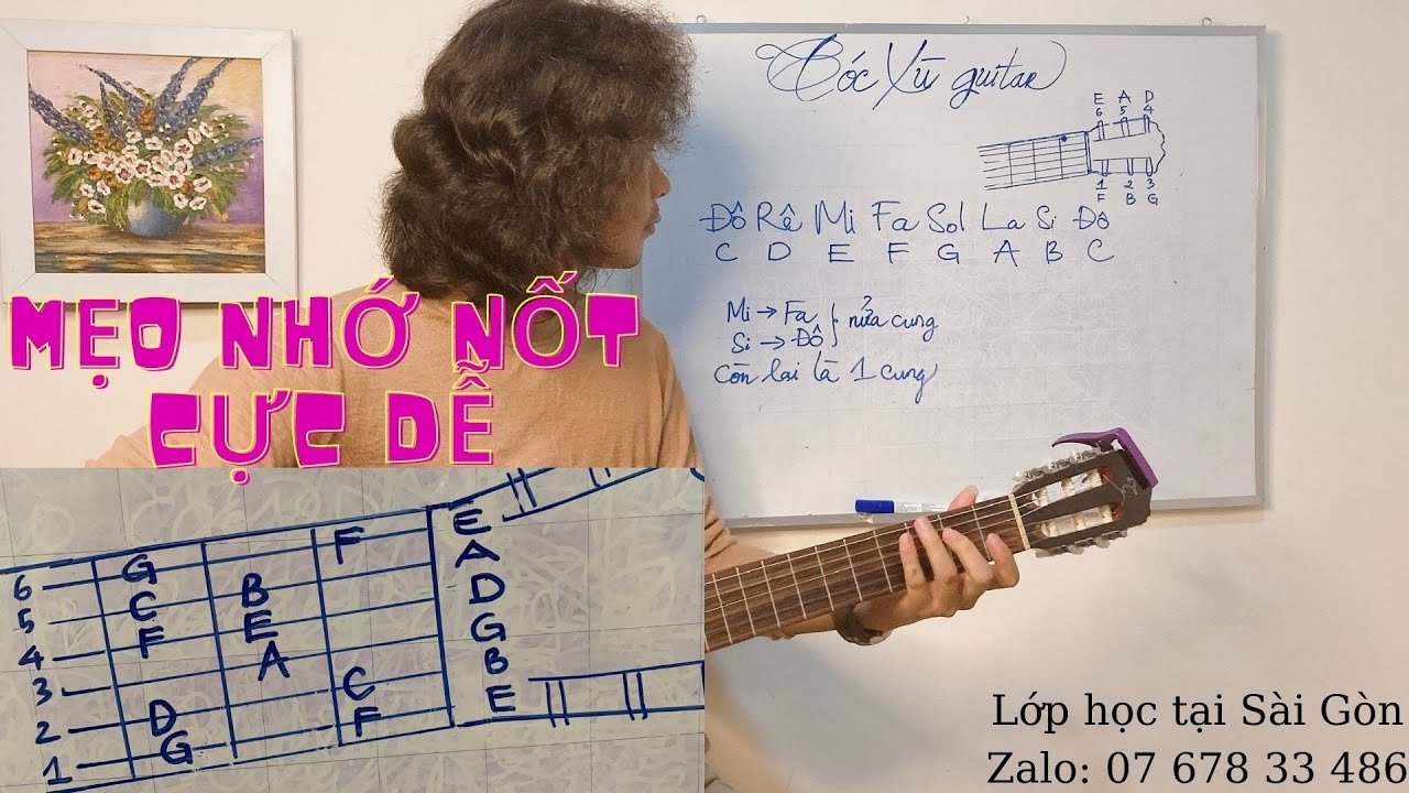 Hướng dẫn Guitar từ A đến Z: Bài 3-  Mẹo nhớ nốt 3 ngăn đầu tiên cực dễ