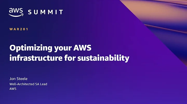 AWS Summit SF 2022 - Optimizing your AWS infrastructure for sustainability (WAR201)