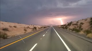 Trucking in NV, AZ & UT During a Thunderstorm.. Enjoy The Light Show!!