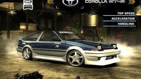 NFS Most Wanted - Toyota Corolla GT-S AE86 (Tuned)