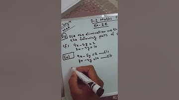 D2 Maths Ex 2E (Simultaneous Equation)