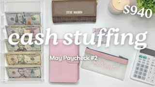 CASH ENVELOPE STUFFING | MAY 2024 PAYCHECK #2 | Budget With Me | MONETS MONEY